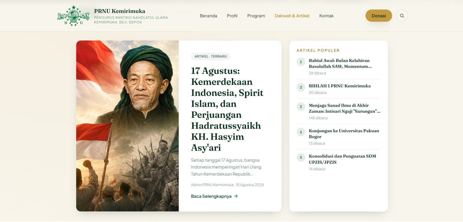 Tampilan Profile dan Donasi Payment Gateway 2